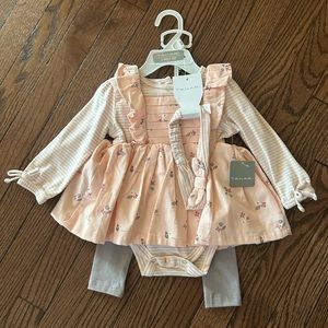 Girls 3-6 Months Tahari Dress 3 Piece Set NWT